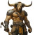 Minotaur Barbarian Blacksmith Vinyl Car Decal Sticker – Waterproof & UV-Resistant 8"