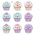 Kawaii Cupcake Stickers Vinyl Car Decal Sticker – Waterproof & UV-Resistant 8"