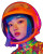 Neon Space Helmet Vinyl Car Decal Sticker – Waterproof & UV-Resistant 8"