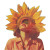 Sunflower Head Woman Vinyl Car Decal Sticker – Waterproof & UV-Resistant 8"