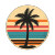 80'S Palm Tree Logo Vinyl Car Decal Sticker – Waterproof & UV-Resistant 8"