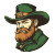 Cowboy Leprechaun Logo Vinyl Car Decal Sticker – Waterproof & UV-Resistant 8"