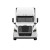 White Modern Semi-Truck Vinyl Car Decal Sticker – Waterproof & UV-Resistant 8"