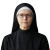 Religious Nun Vinyl Car Decal Sticker – Waterproof & UV-Resistant 8"