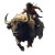 Buffalo Riding Man Vinyl Car Decal Sticker – Waterproof & UV-Resistant 8"
