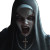 Crazy Vampire Nun Vinyl Car Decal Sticker – Waterproof & UV-Resistant 8"