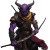 Purple Tiefling Fighter Vinyl Car Decal Sticker – Waterproof & UV-Resistant 8"