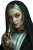 Sinister Smirk Nun Vinyl Car Decal Sticker – Waterproof & UV-Resistant 8"