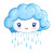 Kawaii Rain Cloud Vinyl Car Decal Sticker – Waterproof & UV-Resistant 8"
