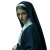 Modern Young Nun Vinyl Car Decal Sticker – Waterproof & UV-Resistant 8"