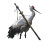 Crane With Sword Vinyl Car Decal Sticker – Waterproof & UV-Resistant 8"