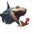 Megalodon Chicken Vinyl Car Decal Sticker – Waterproof & UV-Resistant 8"