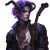 Tiefling Bard Portrait V3 Vinyl Car Decal Sticker – Waterproof & UV-Resistant 8"