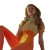 Orange Pantyhose Model Vinyl Car Decal Sticker – Waterproof & UV-Resistant 8"