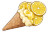 Lemon Ice Cream Cone Vinyl Car Decal Sticker – Waterproof & UV-Resistant 8"