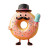 Cartoon Donut Figure Vinyl Car Decal Sticker – Waterproof & UV-Resistant 8"