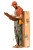 Delivery Man Measuring Vinyl Car Decal Sticker – Waterproof & UV-Resistant 8"