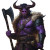 Purple Tiefling Barbarian Vinyl Car Decal Sticker – Waterproof & UV-Resistant 8"