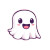 Cute Ghost Illustration Vinyl Car Decal Sticker – Waterproof & UV-Resistant 8"