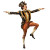 Circus Acrobat Pose Vinyl Car Decal Sticker – Waterproof & UV-Resistant 8"