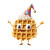 Happy Waffle Character Vinyl Car Decal Sticker – Waterproof & UV-Resistant 8"