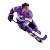 Futuristic Hockey Player Vinyl Car Decal Sticker – Waterproof & UV-Resistant 8"