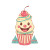Vintage Cupcake Mascot Vinyl Car Decal Sticker – Waterproof & UV-Resistant 8"
