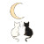 Moon Cats Love Vinyl Car Decal Sticker – Waterproof & UV-Resistant 8"