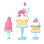 Cold Dessert Illustration Vinyl Car Decal Sticker – Waterproof & UV-Resistant 8"