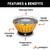 Odyssey  Charcoal Barbeque Grill | Round Shape, Powder Coated Steel, Temperature Control, Safety Latches, Dishwasher Safe, With Insulated Cooler Attachment