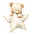 Vintage Teddy Star Art Vinyl Car Decal Sticker – Waterproof & UV-Resistant 8"