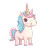 Cartoon Unicorn Vinyl Car Decal Sticker – Waterproof & UV-Resistant 8"