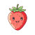 Cute Strawberry Icon Vinyl Car Decal Sticker – Waterproof & UV-Resistant 8"
