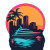 Miami Travel Logo Vinyl Car Decal Sticker – Waterproof & UV-Resistant 8"