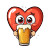 Heart Hugs Beer Vinyl Car Decal Sticker – Waterproof & UV-Resistant 8"