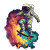 Artsy Skateboarding Astronaut Vinyl Car Decal Sticker – Waterproof & UV-Resistant 8"
