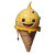 Smiling Ice Cream V2 Vinyl Car Decal Sticker – Waterproof & UV-Resistant 8"
