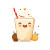 Cute Eggnog Character Vinyl Car Decal Sticker – Waterproof & UV-Resistant 8"
