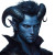 Grey Tiefling Male Vinyl Car Decal Sticker – Waterproof & UV-Resistant 8"