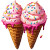 Cute Ice Cream V9 Vinyl Car Decal Sticker – Waterproof & UV-Resistant 8"