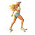 Skateboarding Woman V2 Vinyl Car Decal Sticker – Waterproof & UV-Resistant 8"