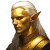 Golden Elf Portrait Vinyl Car Decal Sticker – Waterproof & UV-Resistant 8"