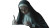 Writing Nun Portrait Vinyl Car Decal Sticker – Waterproof & UV-Resistant 8"