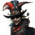 Demonic Jester Hat Vinyl Car Decal Sticker – Waterproof & UV-Resistant 8"