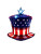 Patriotic Hat Illustration Vinyl Car Decal Sticker – Waterproof & UV-Resistant 8"