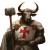 Holy Minotaur Knight Vinyl Car Decal Sticker – Waterproof & UV-Resistant 8"