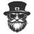 Simple Leprechaun Logo Vinyl Car Decal Sticker – Waterproof & UV-Resistant 8"