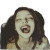 Creepy Laughing Girl Vinyl Car Decal Sticker – Waterproof & UV-Resistant 8"