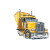 Yellow American Truck Vinyl Car Decal Sticker – Waterproof & UV-Resistant 8"
