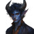 Tiefling Young Man V2 Vinyl Car Decal Sticker – Waterproof & UV-Resistant 8"